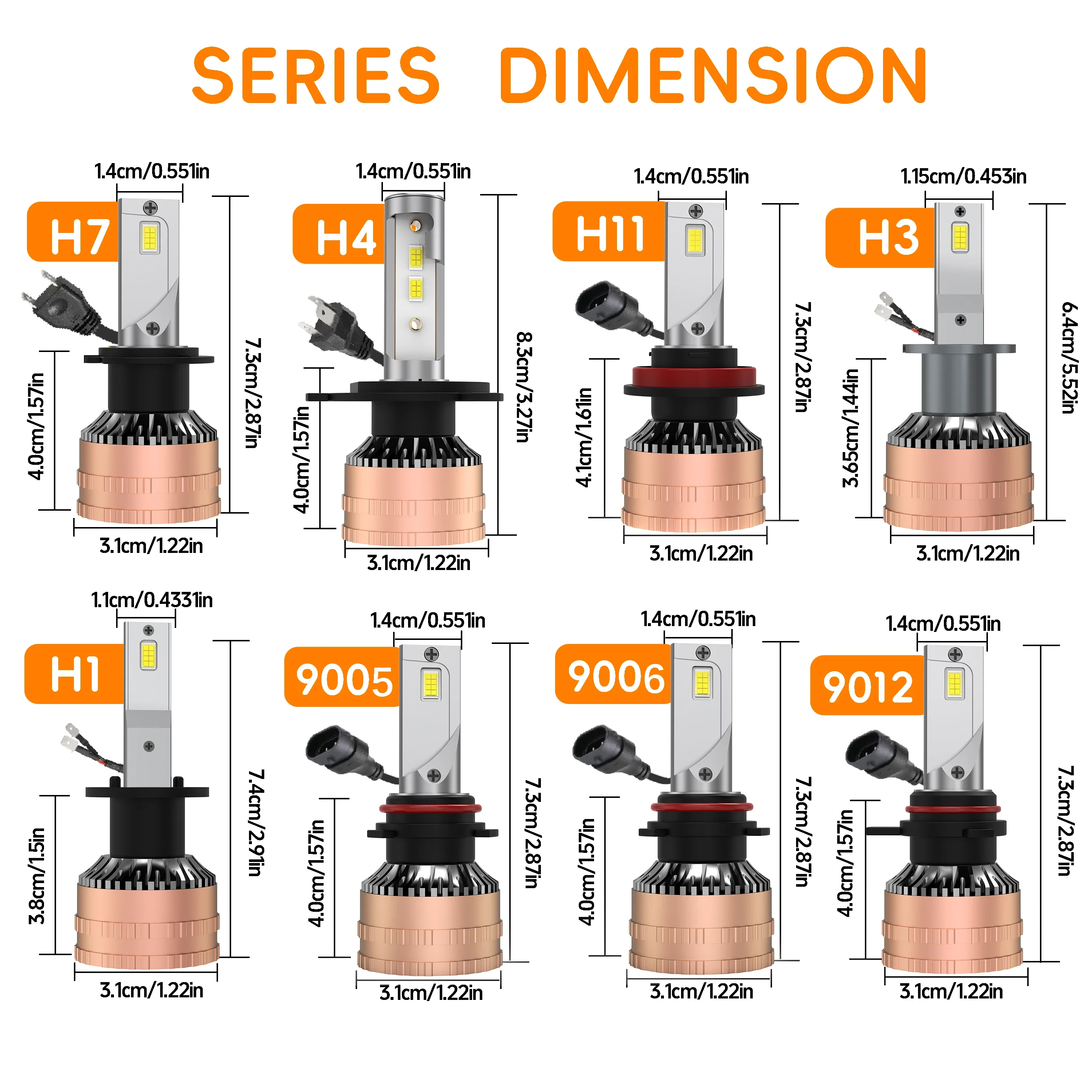 헤이워드 2개 H1 H3 H4 H7 LED H8 H11 9005 HB3 9006 HB4 9012 Hir2 LED 헤드라이트 전구 자동차 키트 H7 터보 자동차 안개등