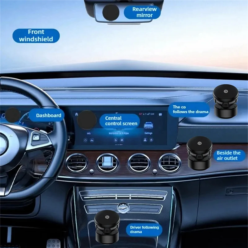 Wireless Car Vacuum Sucker Fvacuum Suction Cup Bracket Orsmartphone Vacuum Adsorption Refrigeration Magnetic Phone Stand