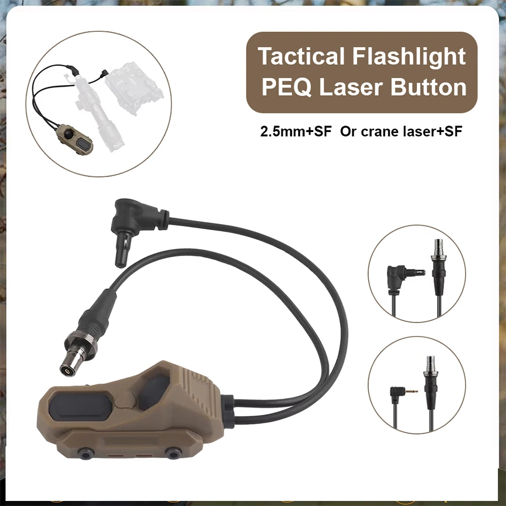 Taktische AXON Remote In-Line Dual Funktion Druckschalter Taschenlampe PEQ NGAL Laser Pushbutton SF/2.5///Kran Stecker