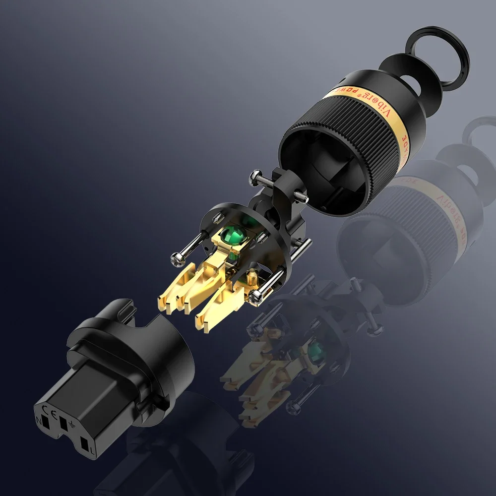 Чистая красная медь 99,99% 4U позолоченный Viborg VM501G VF501G вилка стандарта США шнур питания переменного тока для HIif аудио/видео