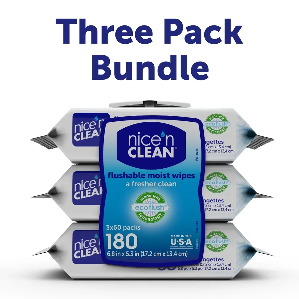 مناديل مبللة قابلة للتنظيف تعتمد على نباتات، 3 عبوات من الألوة فيتامين E، تكنولوجيا دافق صديقة للحساسية، آمنة للأطفال الصغار، ناعمة