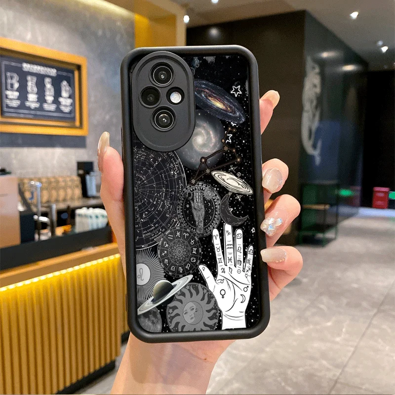 الإبداعية الفن كوكبة القمر الشمس طباعة جراب هاتف لهواوي نوفا 11i 10 9 7 SE P20 P30 برو Y70 Y61 ماتي 50 40 برو غطاء ناعم #5