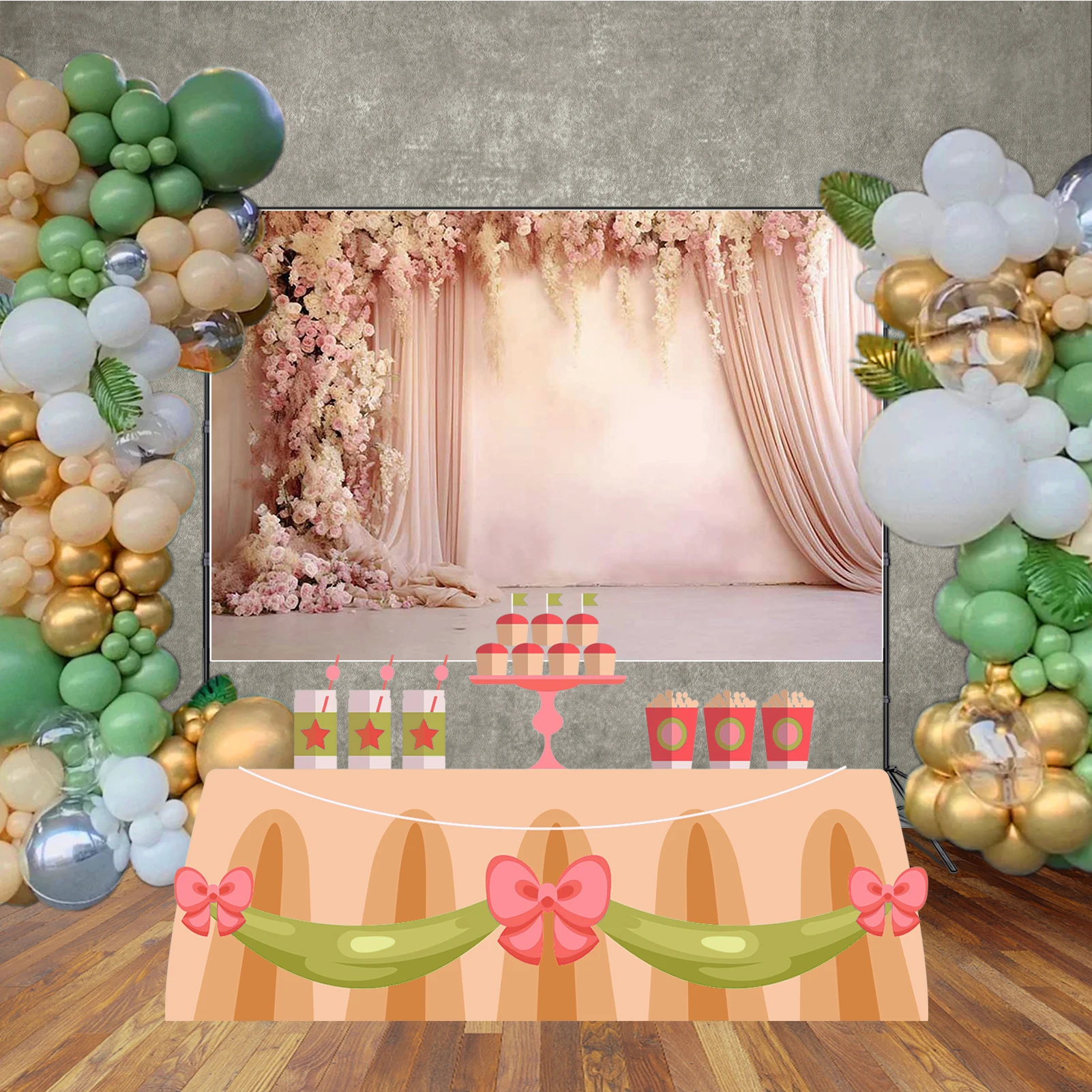 MOON.QG – arrière-plan Floral d'anniversaire pour bébé, nouveau-né, photographie de mariage, décor de fête de mariée, anniversaire de saint-valentin