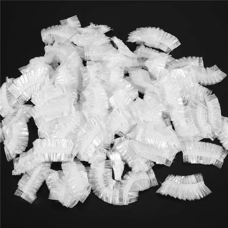 B83B-100Pcs Disposable Bath Shower/Dyeing Hair Ear Guard, Waterproof Ear Protector Cover Caps For Salon/Home Use