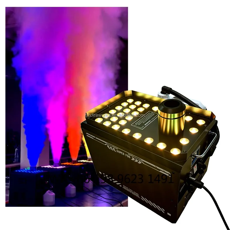 3500W RGB Smoke Fog Machine DMX512 Normal Fog Liquid Jet Maker Wedding DJ Stage Party Event Music Show Lighting Effect