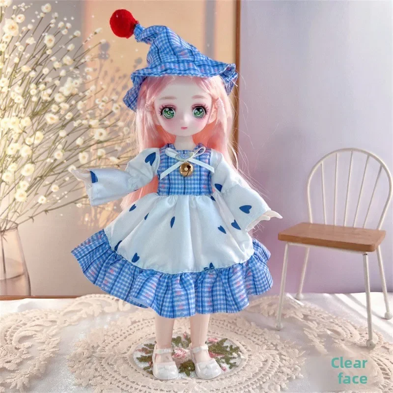 BJD-Puppe, Kinderspielzeug, weibliches Geschenk, Douyin, gleicher Stil, das zweite Dimension Element, 23 cm, Comic-Gesicht, Sternenhimmel, Augenpuppe, 7 Punkte
