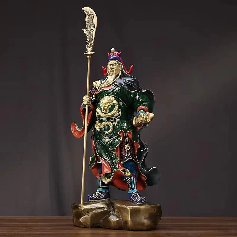 Bronze Statue Of Gong, The Saint Of Unparalleled Loyalty And Righteousness, Blue Bodhisattva, Guan Er Ye, Martial G