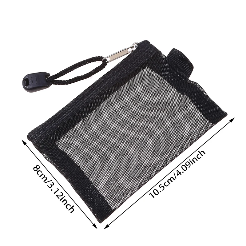 Gauze Card Storage Bag Mini Transparent Grid Bank Card Zipper Bag ID Card Storage Bag Portable File Bag 1PC