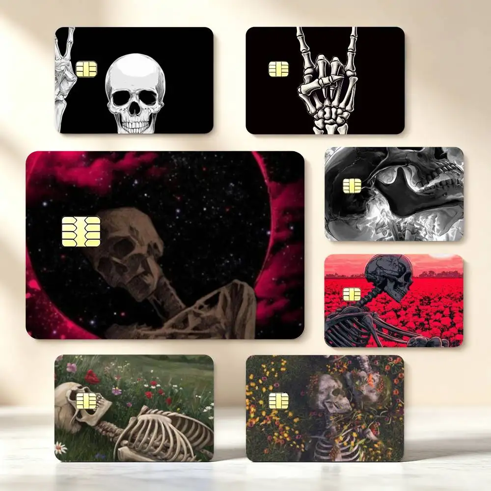 Skeleton artwork Credit Card Stickers Skin For Bank Debit Decorative Protection Scratch-resistant Gift