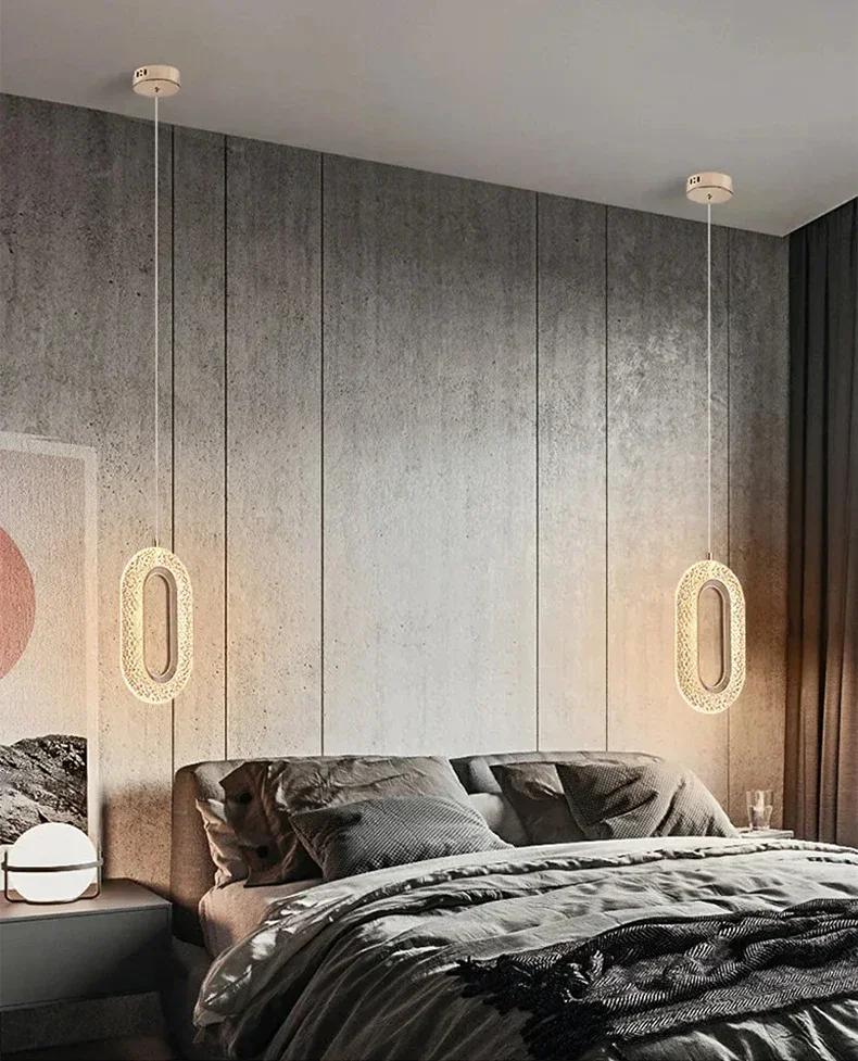 Ceiling Lighting LED Pendant Light, Long Line Living Room Background Wall Light, Study Pendant Light, Bedroom Indoor Lighting