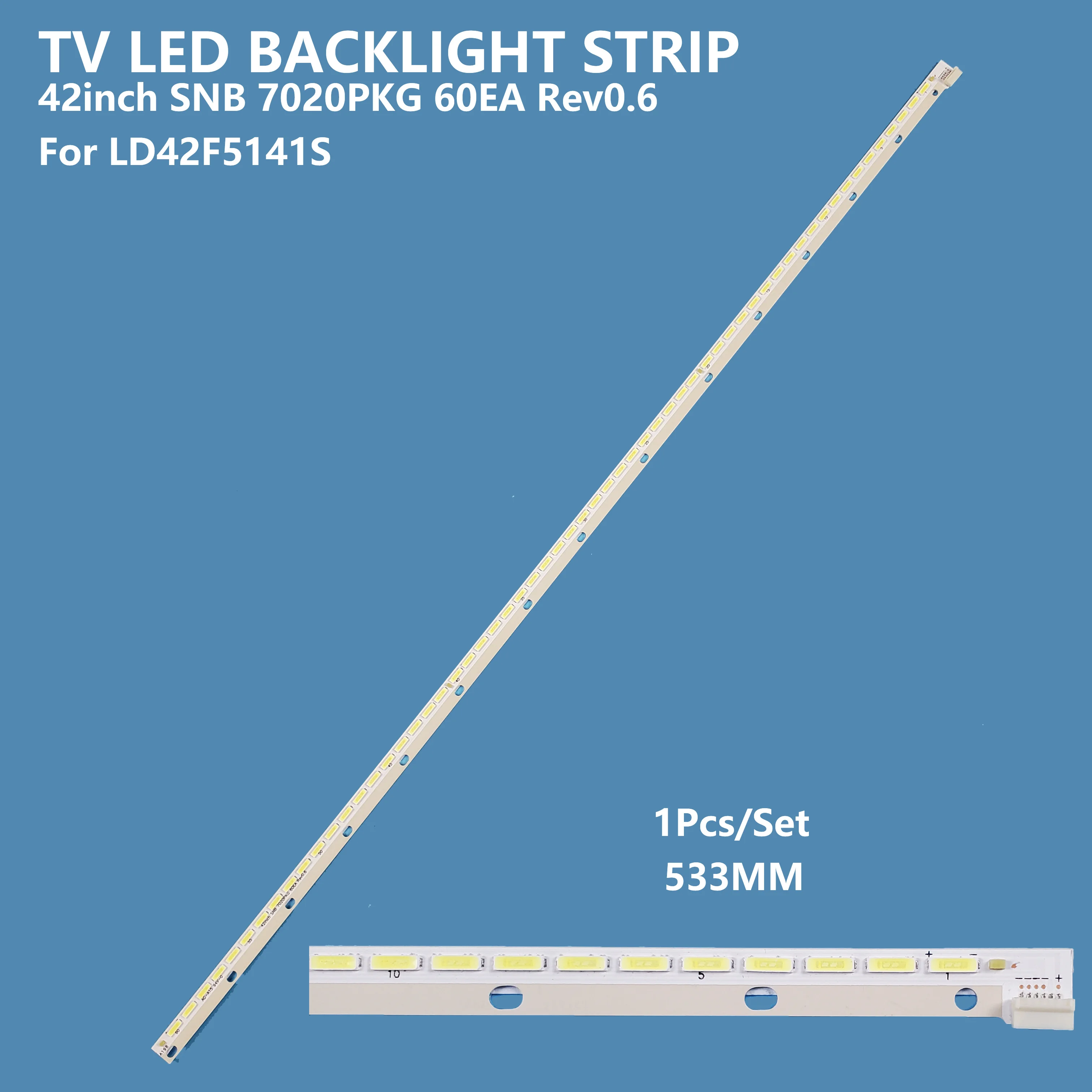 Vestel LCD TV 액세서리 수리용 LED 백라이트 스트립 바 라이트, 42 인치 SNB 7020PKG 60EA Rev0.6 131220, LD42F5141S, 1 개/세트