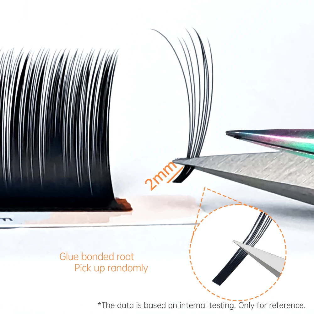 Ciglia Yelix Camelia con adesivo LC LB LJ CD Ciglia arricciate Estensioni ciglia morbide naturali Ciglia individuali volume russo