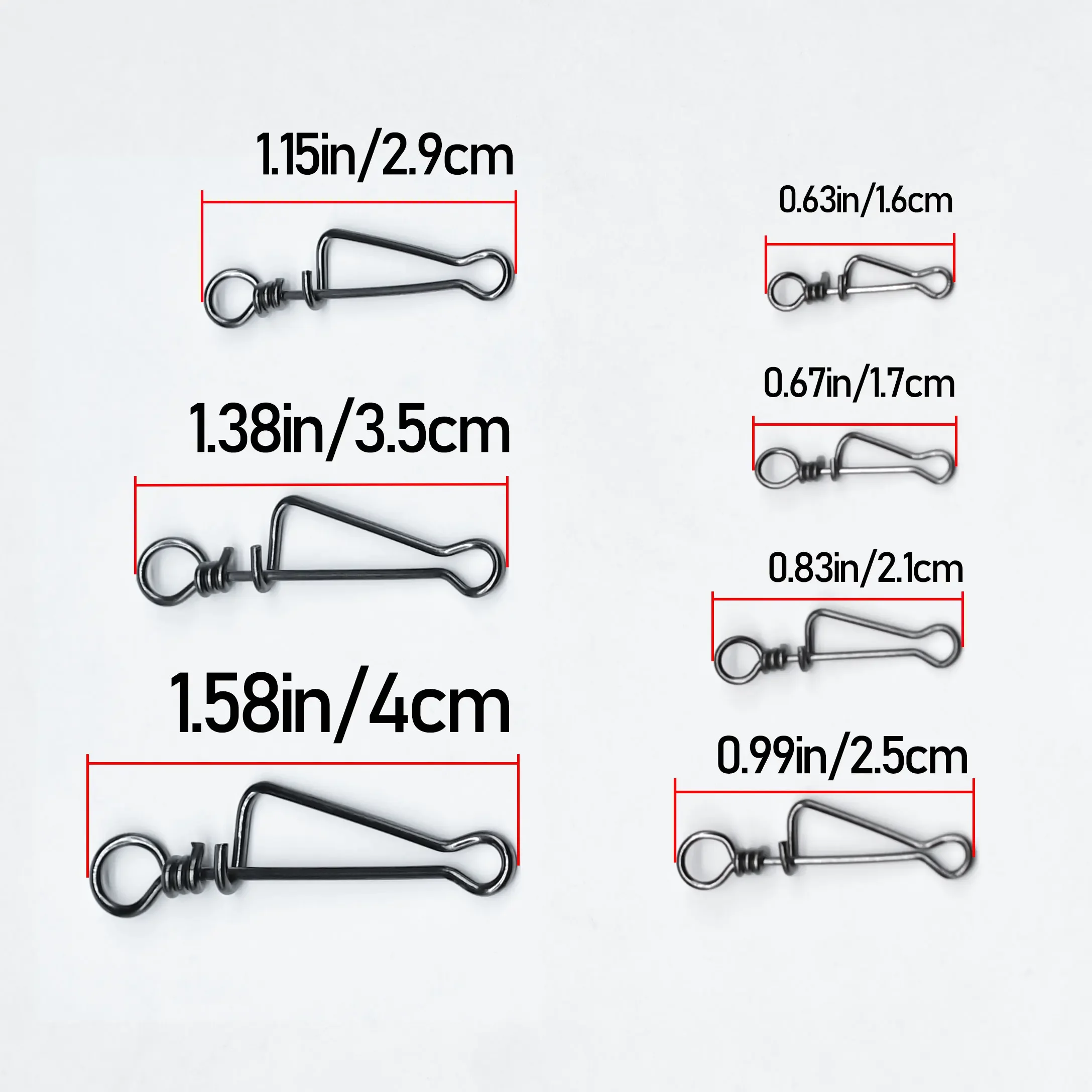 50 Stück 0 # -6 # Angeln Snap Edelstahl Schnell Ändern Clip Interlock Snap Angeln Zubehör Stecker Pesca – Detail 6
