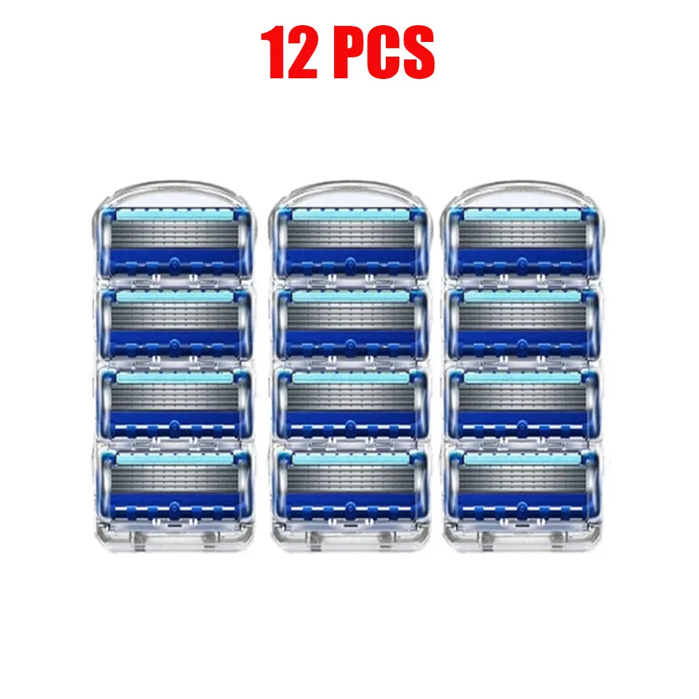 8/12/24/32/48 COMB Shaver High Quality 5-ply layer Razor Manual Shaving Blades Men Face Shaving Razor Replacement Cutter Heads