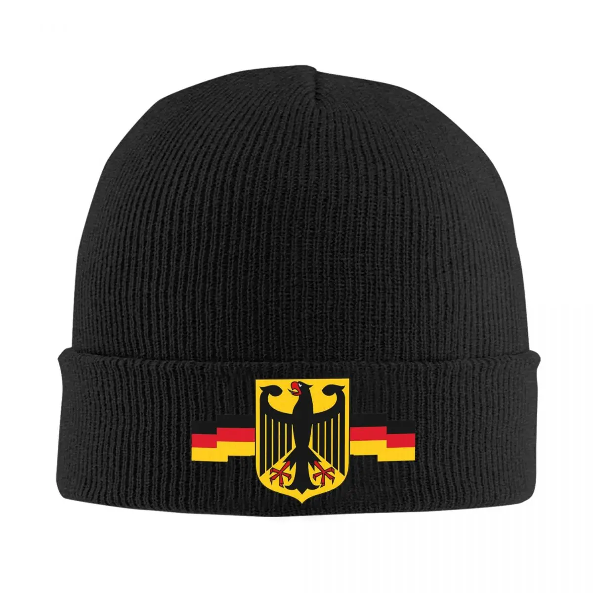 Custom German Eagle Skullies Beanies Caps Unisex Winter Warm Knitting Hat Hip Hop Adult Germany Flag Bonnet Hats Outdoor Ski Cap