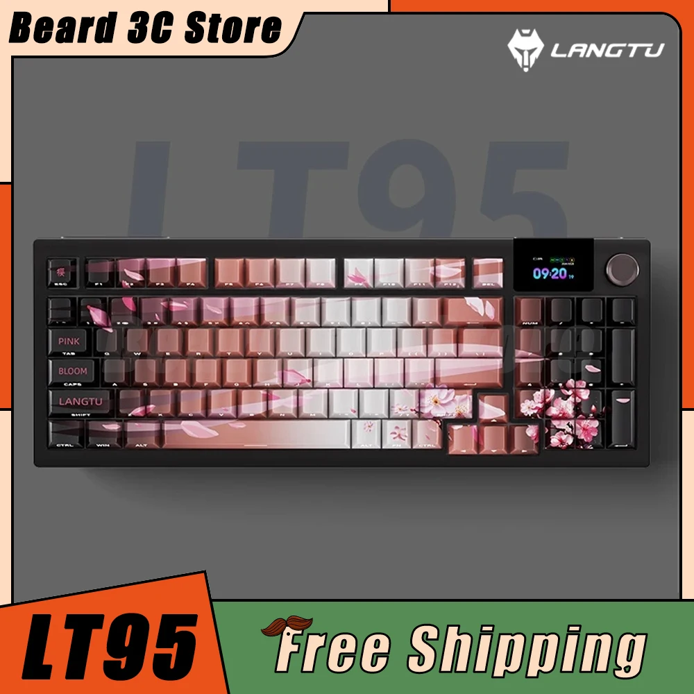 

Langtu LT95 Mechanical Keyboard Three Mode Bluetooth Wireless Gaming Keyboard 95 Keys Custom Side Engraved Esports Gamer Office