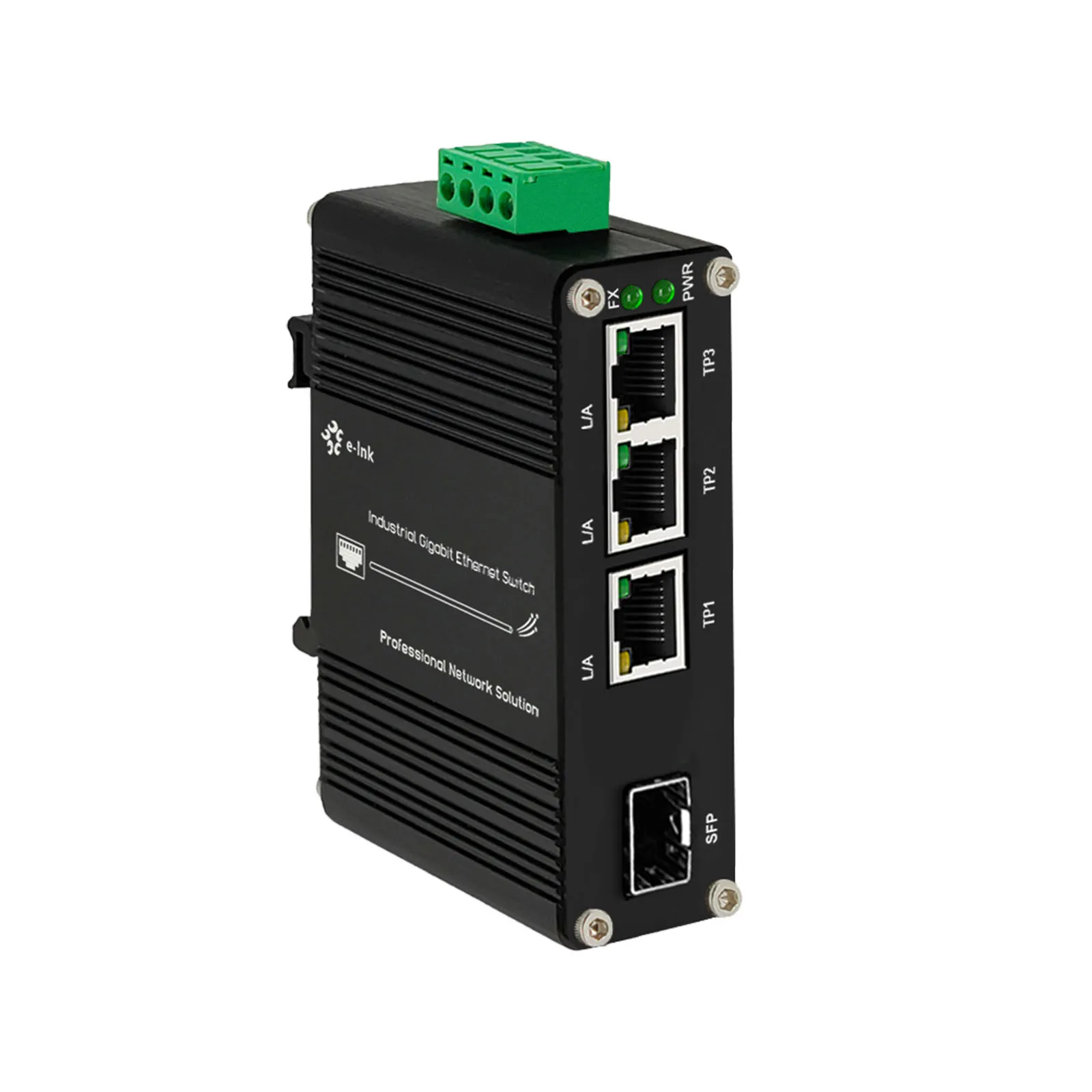 

Mini Industrial 3/4 Ports Gigabit (PoE) Switch with SFP 10/100/1000Mbps Ethernet Switch DC12V-48V Input DIN-Rail & Wall-mount