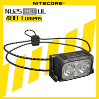 NITECORE NU25 MCT UL Running Headlamp 2025 MCT Model 400 lumens head light Red/White/High color outdoor Waterproof Flashlight