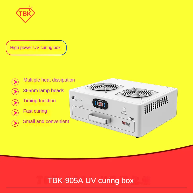 TBK 905A UV Ultraviolet Curing Box for Mobile Phone Repair Tools LCD Touch Screen Drying Phone Screen Repair