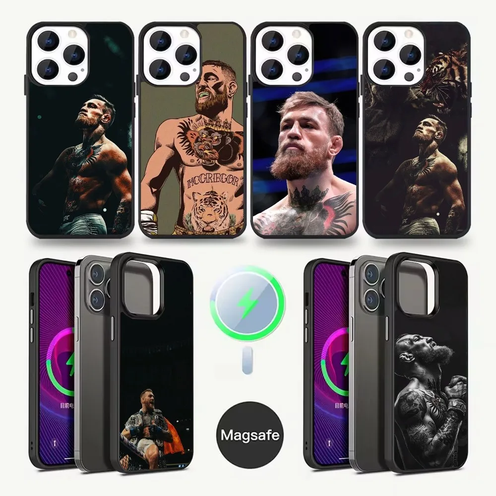 

C-Conor M-McGregor Phone Case For iPhone 16,15,14,13,12,11,Pro,Max,Plus,Mini,Magsafe,Magnetic Wireless Charging Case