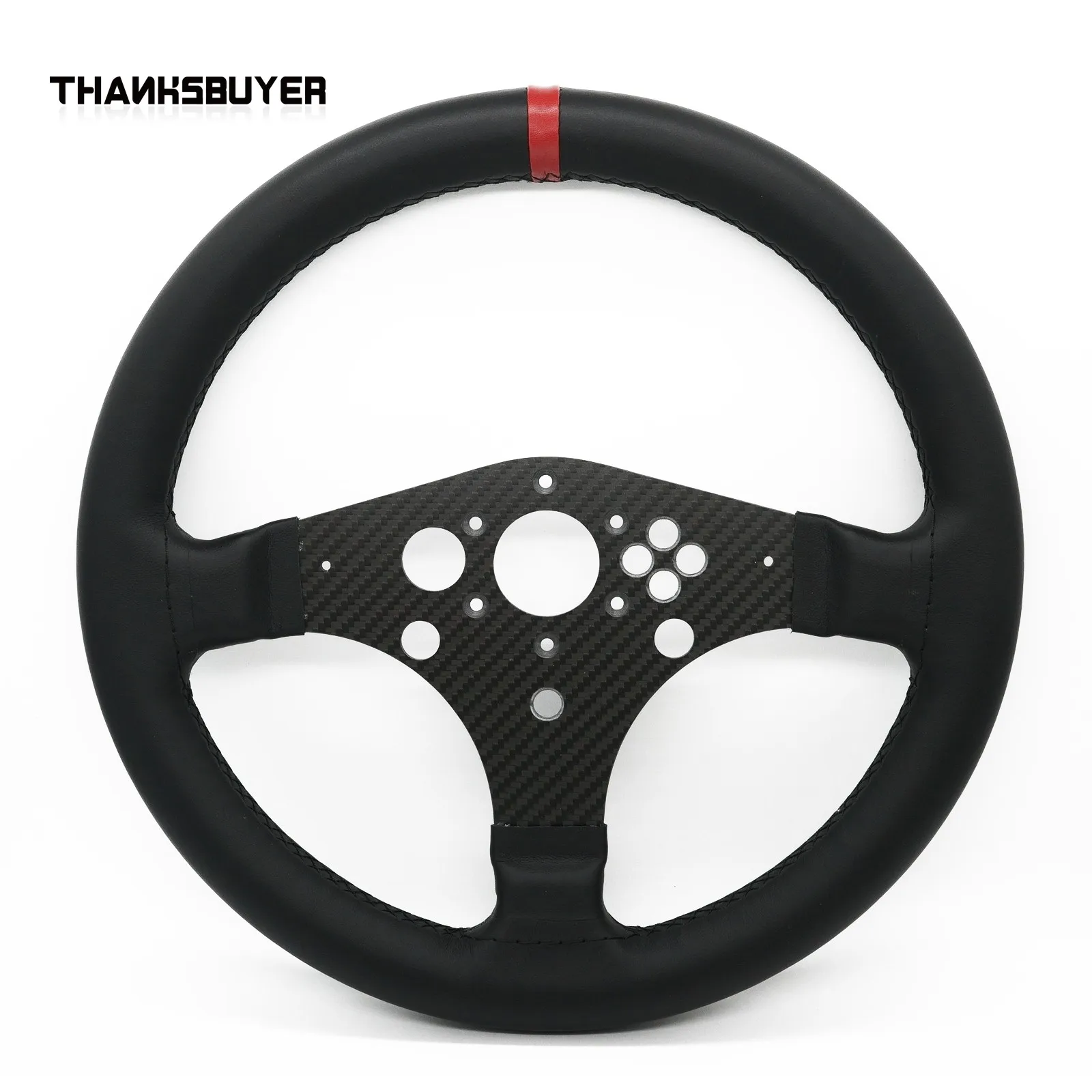 DIY Racing Wheel Carbon Fiber Game Wheel For Thrustmaster T300RS/GT Racing Game Wheel Replace   Parts-Leather/Suede