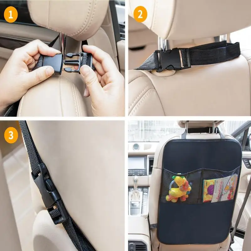 1 Stück Polyester-Autositzbezüge, Autositz-Rückenschutz, Schutz vor Schmutz und Schlamm, passend für die meisten Fahrzeuge – Detail 12