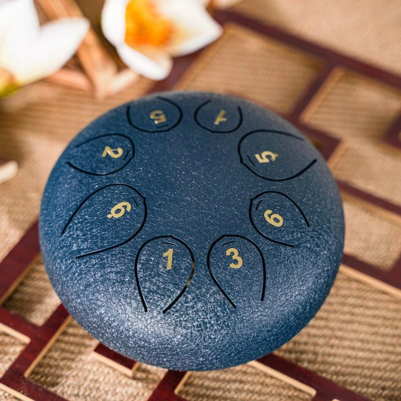 

6-дюймовый 8-тональный эфирный барабан, ударный инструмент, музыкальные инструменты для начинающих, язычковые барабаны, не требующий беспокойства стальной барабан с аксессуарами