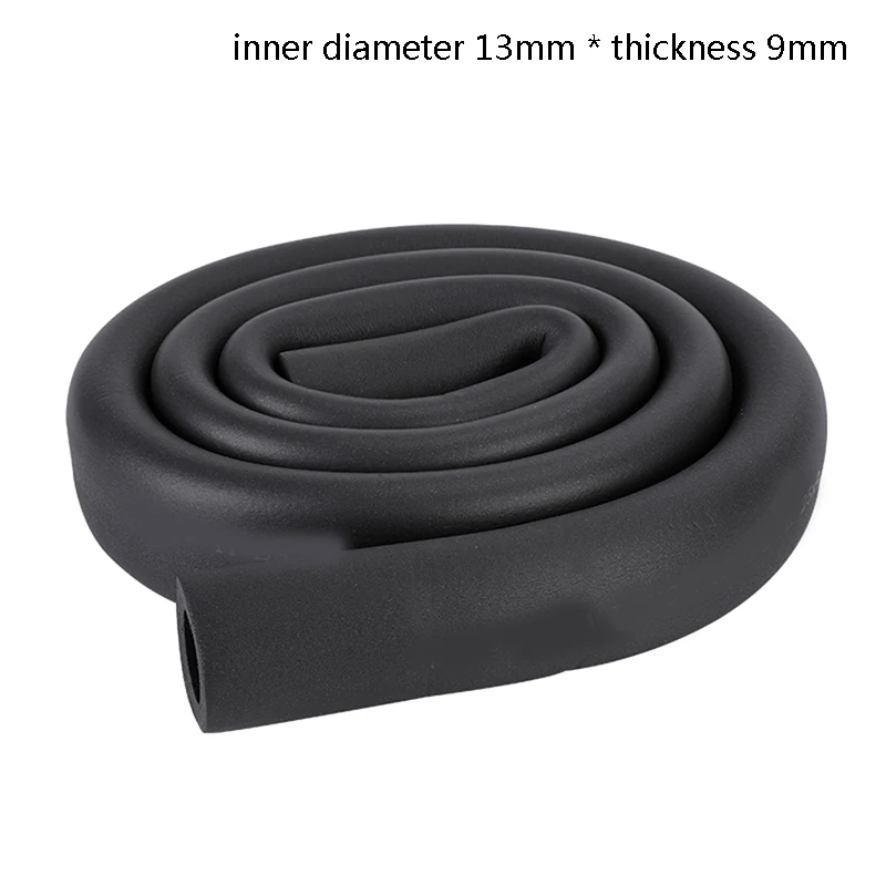 Tuyau en caoutchouc éponge étanche noir, support de canalisation, isolation thermique, manchon de protection tubulaire, raccord de climatiseur, 1.8m