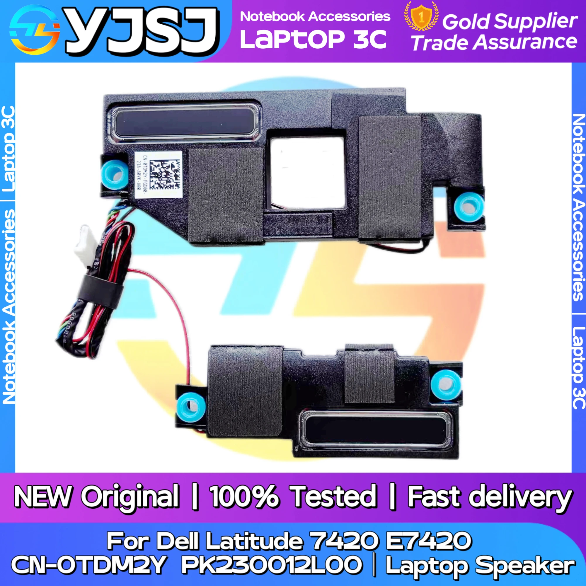NEW GENUINE Original Laptop Speaker DELL Latitude 7420  E7420  built-in speaker horn audio  CN-0TDM2Y PK230012L00