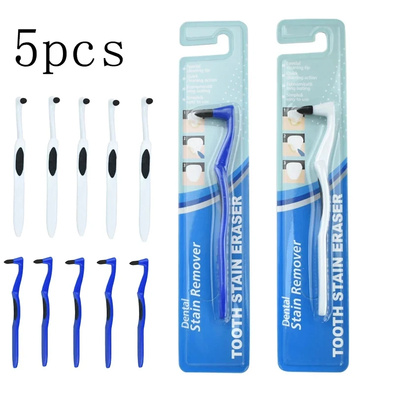 5Pcs Dental Stain Cleaning Stick Interdental Brush Dental Orthodontic Tartar Removal Tooth Stain Eraser Oral Care Tool