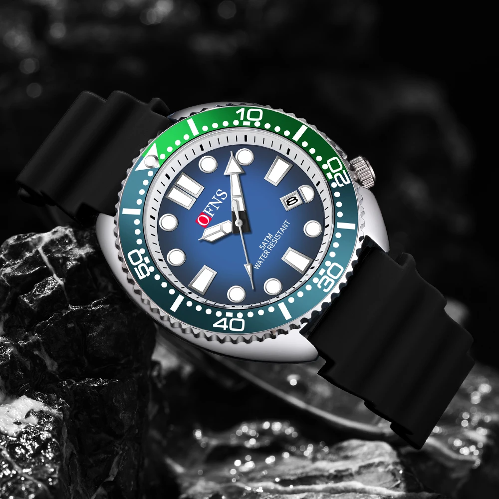 ساعات رجالي فاخرة من الفولاذ المقاوم للصدأ للرجال ساعة كوارتز مقاومة للماء بتقويم مضيء تصميم باجاني ساعات يد رجالية Reloj Mujer