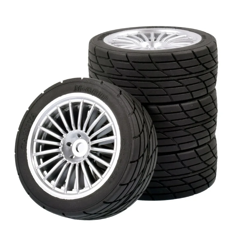 4 stuks OD 68mm Rubber Wiel 12mm Hex voor Tamiya TT02 XV02 PTG-2 1/10 RC Racing auto Upgrade Onderdelen