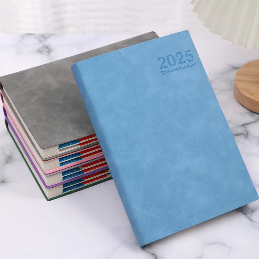 2025 new schedule book, daily plan book, self disciplined calendar, suitable for business meetings and university life