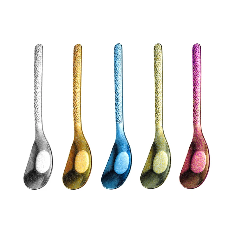 Titanium Long Handle Soup Spoon, Tableware Porridge Stew Sauce Deep-bowled Ladle Scoop Kitchen Cooking Utensils