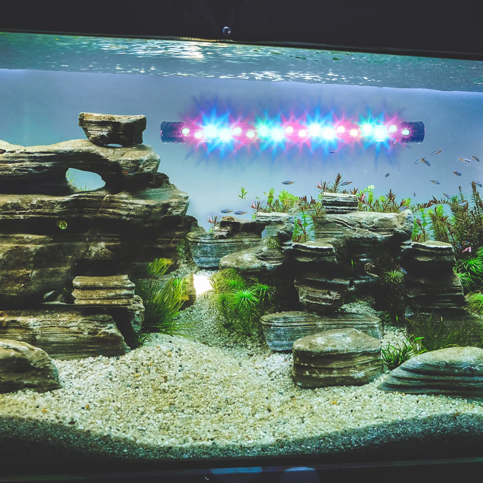 

Aquarium LED Light Fish Tank Illumination Submersible Brightness Enhancement for Vibrant Aquascaping Displays Oceanic Aesthetic