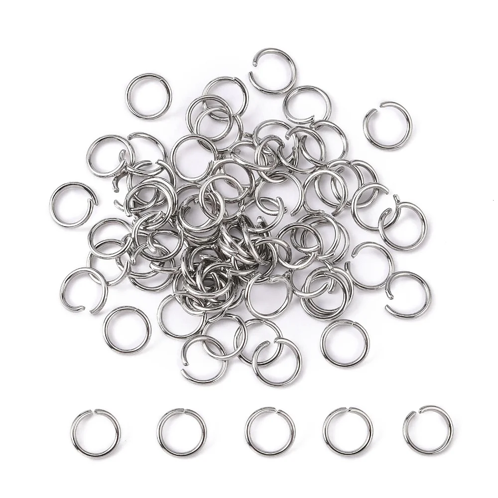PandaHall 4000Pcs Stainless Steel Jump Rings 4mm 5mm 6mm 7mm 8mm Open Jump Rings Wholesale Jewelry Findings