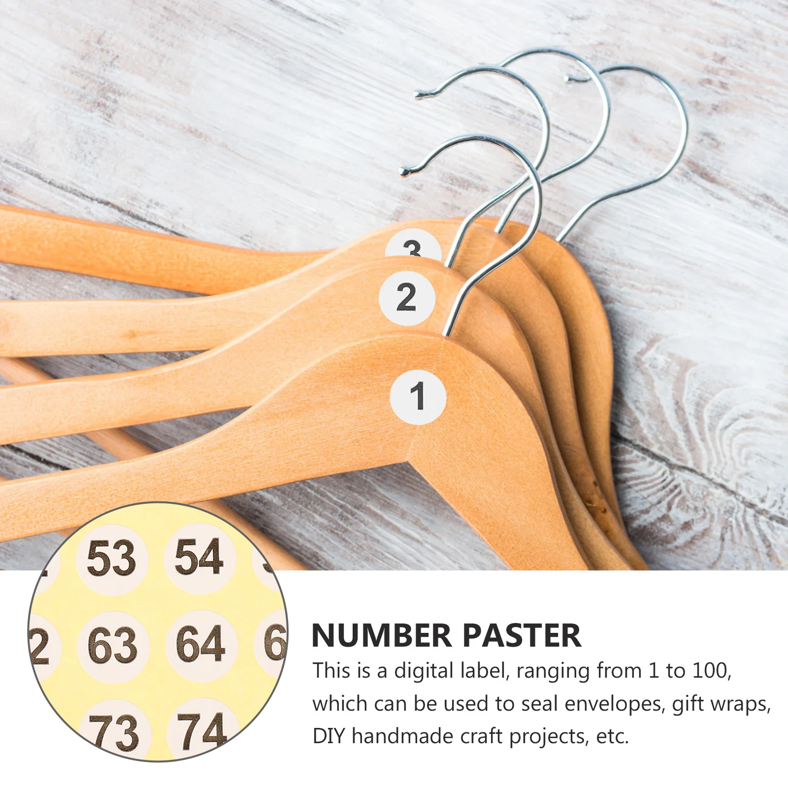 100 قطعة عدد لاصق ذاتي اللصق طباعة واضحة تصميم قابل للفصل للمغلفات هدية يلتف تخزين تسميات الاستخدام المنزلي