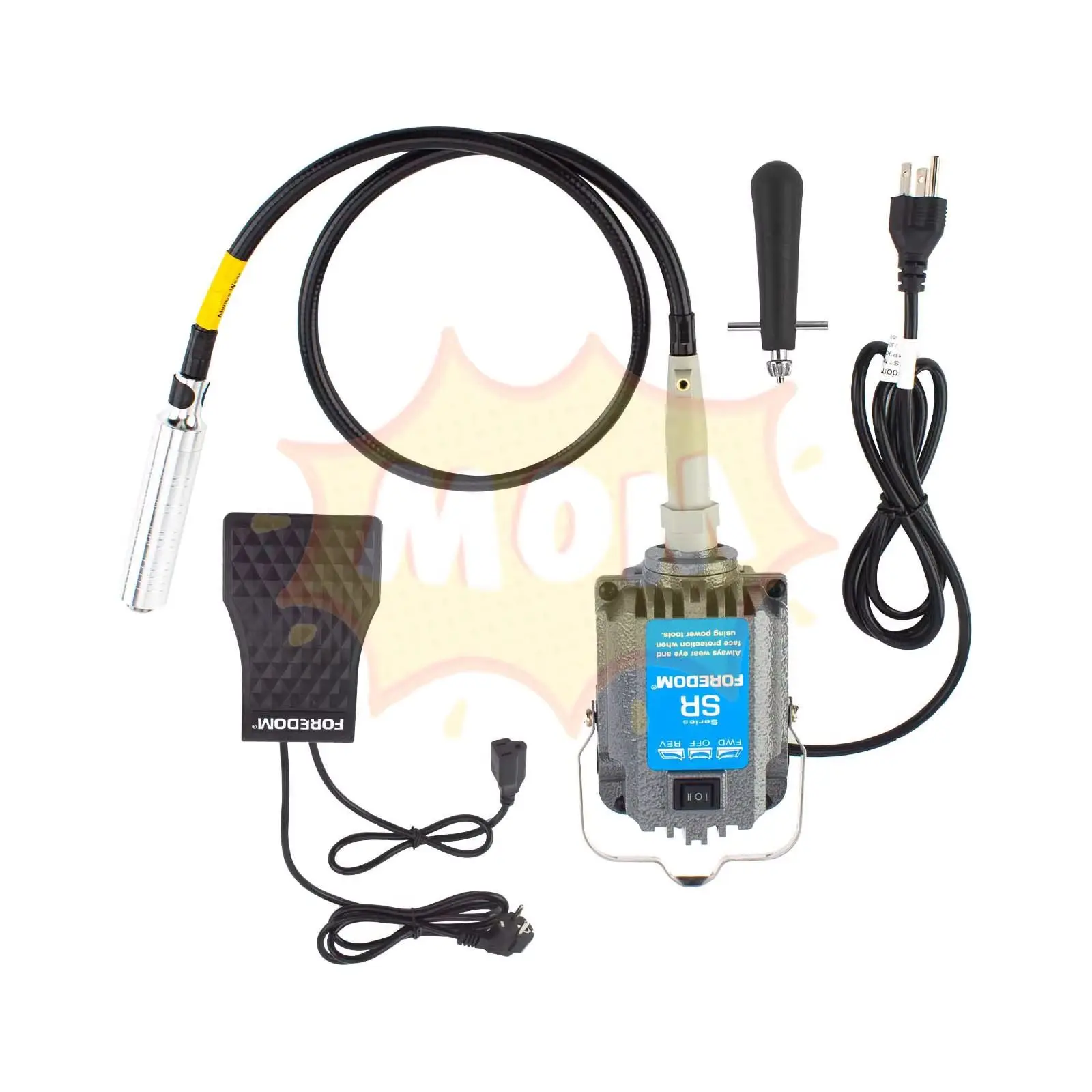 

18000R/Min FOREDOM Metal Grinding SR Flexible Shaft Grinder 110V/220V Jewelry Rotary Tool Pedal 4mm Foot Pedal Polishing