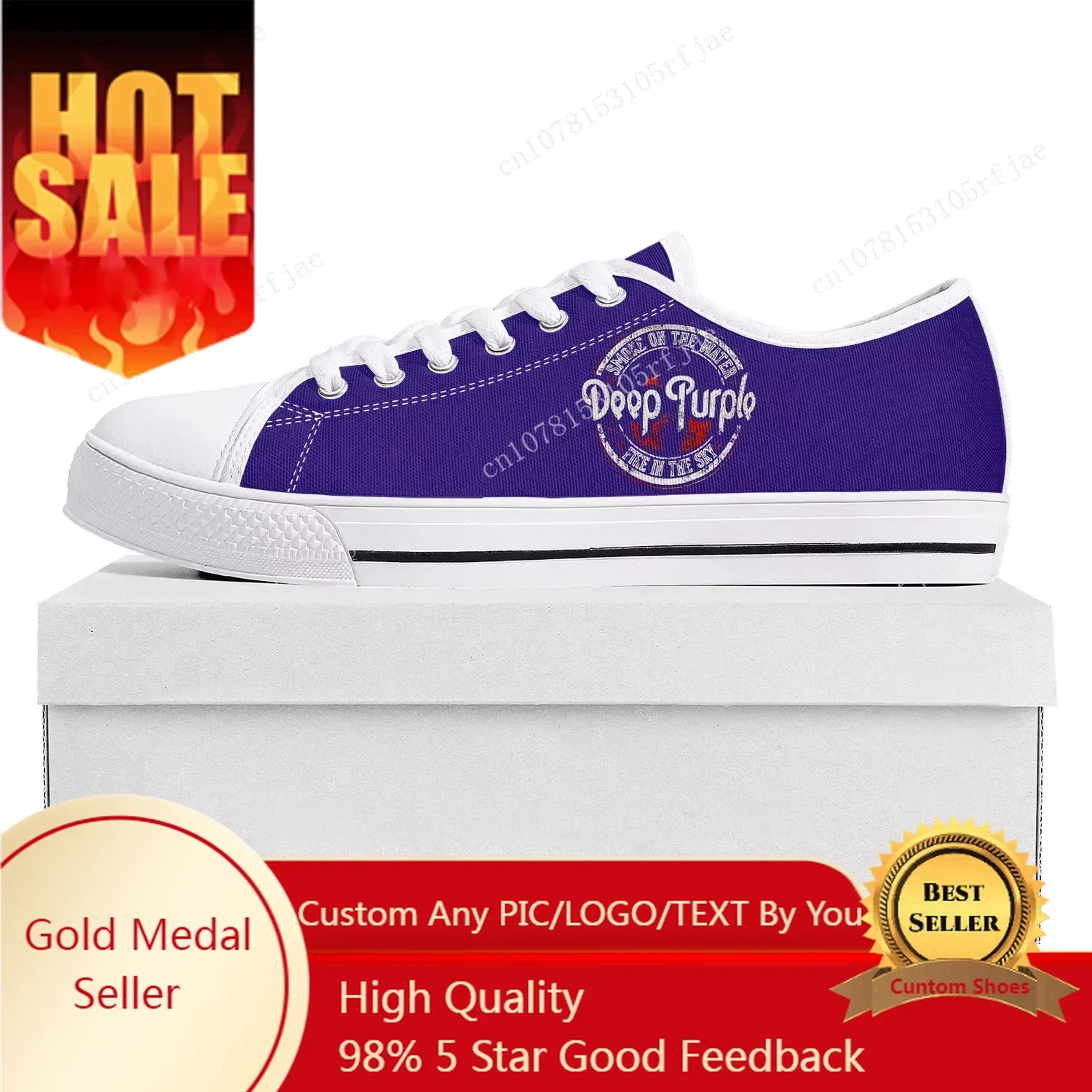 Deep Purple Rock Band Heavy Metal Low Top Sneakers Mens Womens Teenager Canvas Sneaker Couple Shoes Custom Shoe
