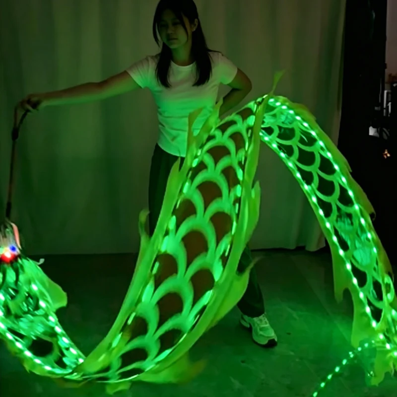 LED-Drachen-Poi Leuchtende Drachen-Tanz-Poi Leuchtendes Drachenband für Frühlingsfest Neujahr Halloween Party-Requisiten – Detail 2