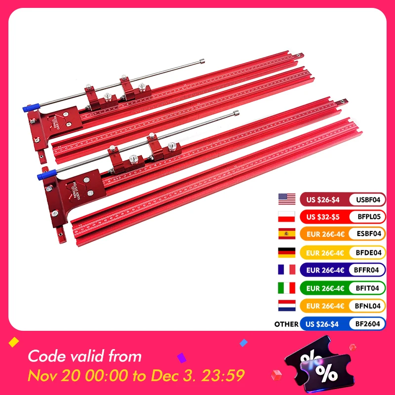 

0-1200mm Woodworking Parallel Guide Rail System Engraving Machine Slotting Track Parallel Sliding Rail for Electric Circular Saw