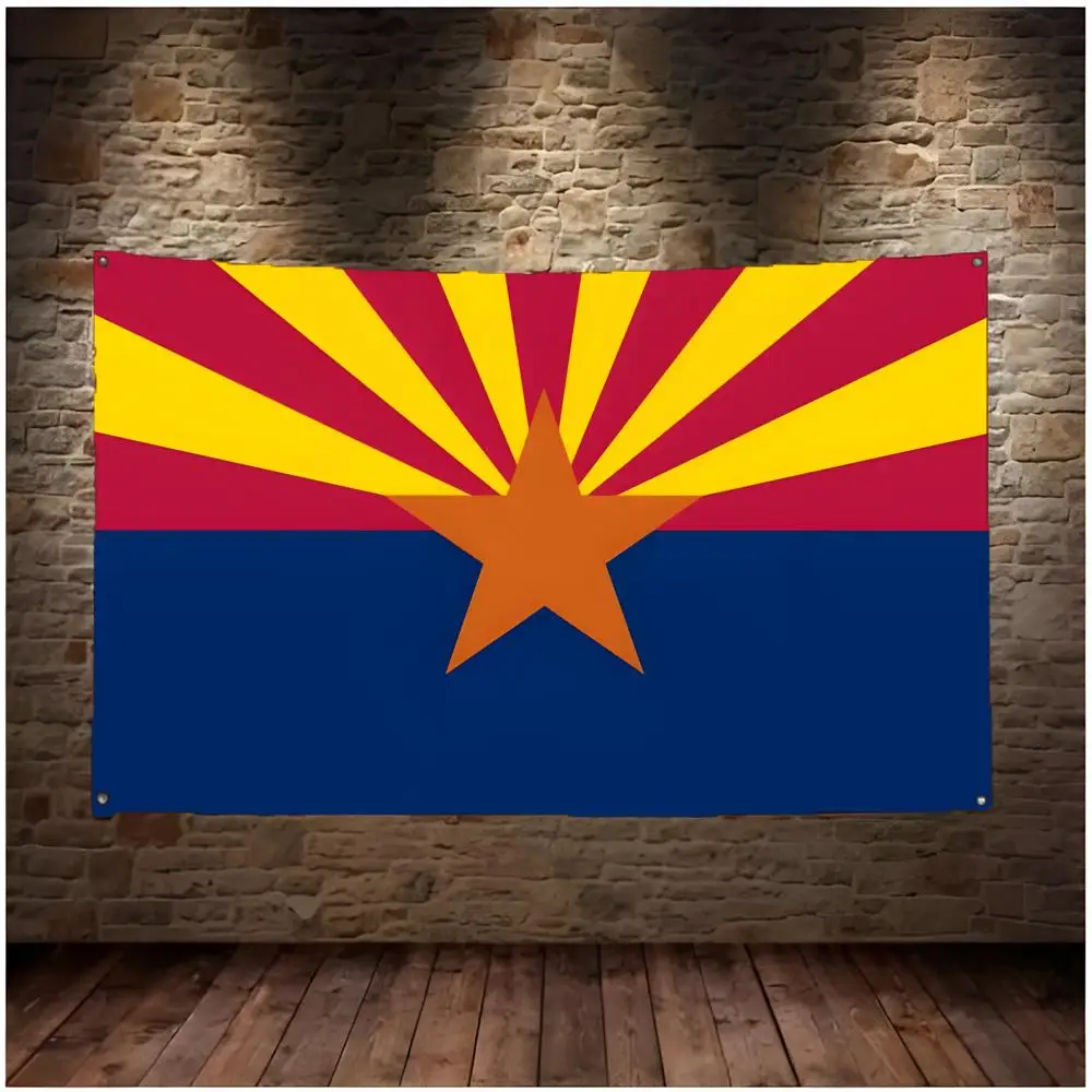 Arizona Flags Daily four ring borderless design indoor outdoor decor easy hang install
