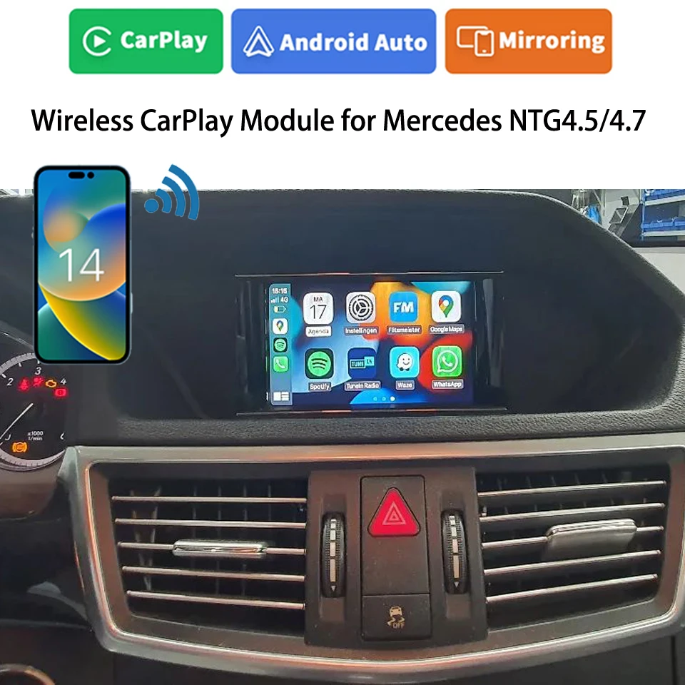 iCarPlay Android GPS Car Interface CarPlay Youtube Mirrorlink for Mercedes-Benz NTG4 E Class W212 SLK ML W204 W218 R172 W246