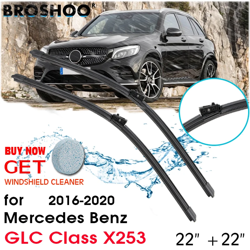 

Car Wiper Blade Front Windscreen Windshield Wipers Blades Auto Accessories For Mercedes Benz GLC Class X253 22"+22" 2016-2020