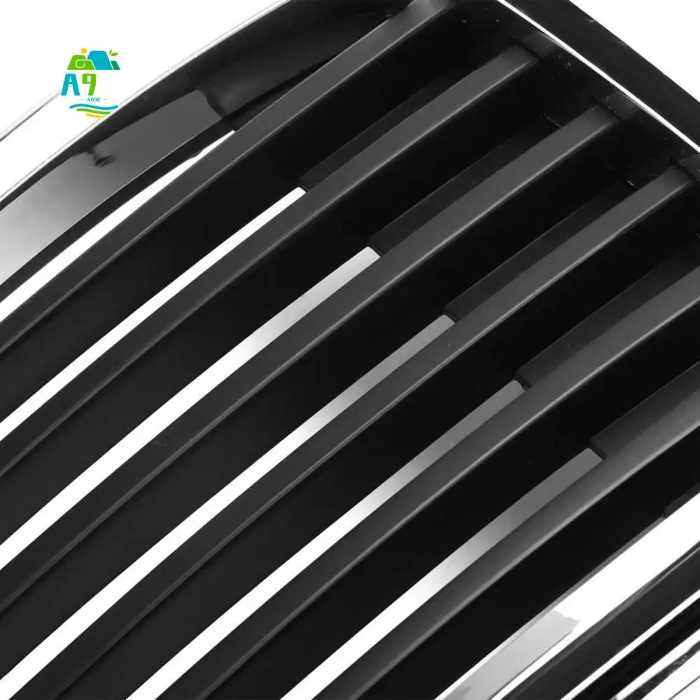 

A09E-Front Hood Kidney Grille Grill Center Chrom Black For BMW E30 M3 3 Serie 1982-1991