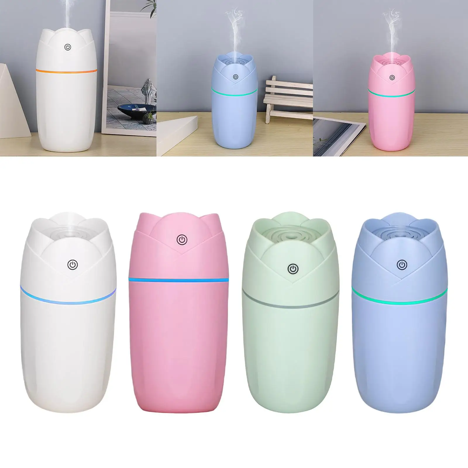 ناشر هواء مرطب مع 7 ألوان LED ضوء ليلي ناشر رائحة للسيارة