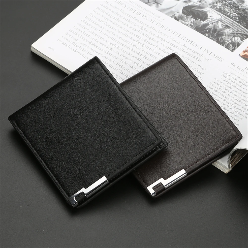 Carteira masculina feita de couro do plutônio carteira curta ferrolho carteira masculina bolsa 2025 luxo masculino carteira hombre erlek czdan