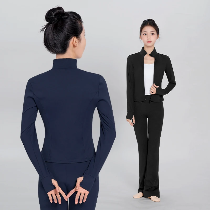 Ensembles de danse de Ballet pour adolescentes, Costumes pour enfants, manteau à manches longues, tenues de danse, costume séparé, hauts et pantalons de danse d'automne et d'hiver