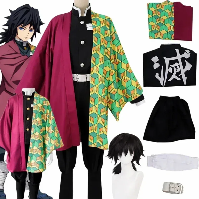 

Bilibili Anime Demon Slayer Kimetsu No Yaiba Tomioka Giyuu Cosplay Costume Men Kimono Uniform Halloween Carnival Party Costumes
