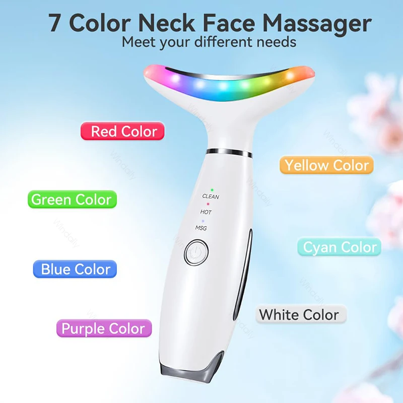 Dispositivo de belleza para la cara y el cuello, máquina de Estiramiento Facial de microcorriente EMS, masajeador Facial LED con vibración, removedor de papada, herramientas para el cuidado de la piel